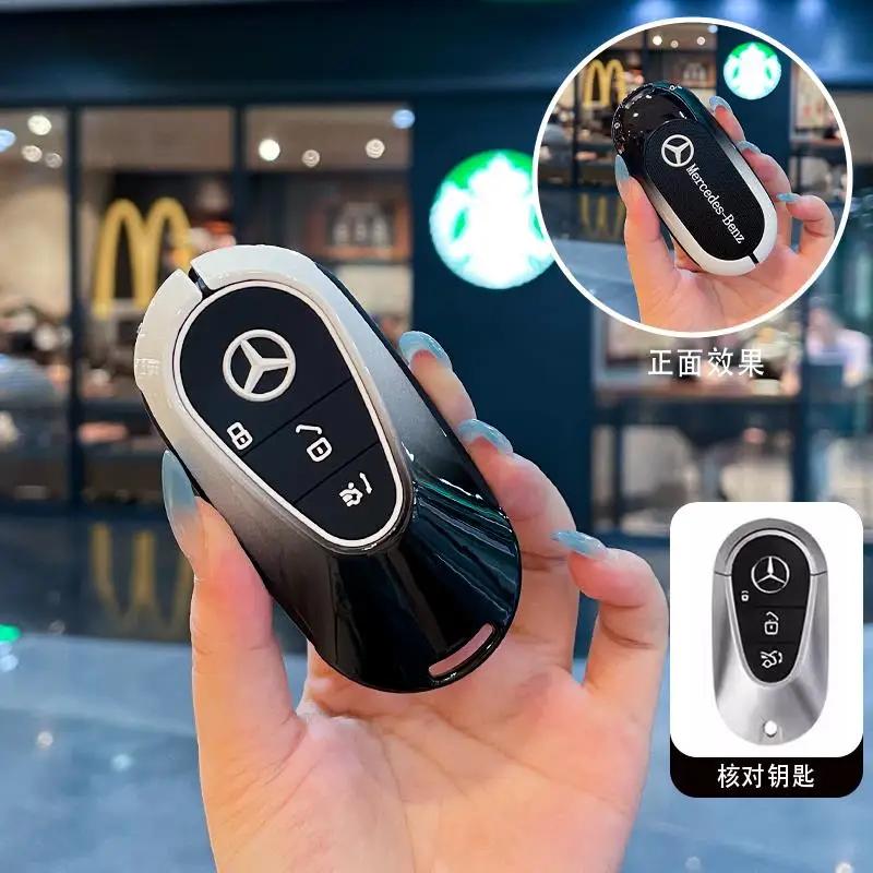 SFX1 Car Remote Key Case Cover Shell For Mercedes Benz C S Class W223 W206 Maybach S400 S450 S500 Protector Fob Bag Accessories