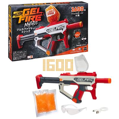 Hasbro Nerf Pro Gelfire Mythic Blaster Electric cu 1600 Bile cu Gel, 800 Bile cu Gel într-o Sticlă, Reîncărcabil și Ochelari de Protecție, Vârste 14+