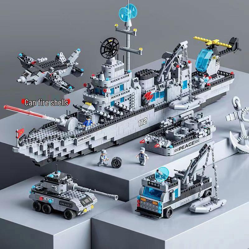 Chinese Aircraft Carrier Building Blocks Educational Toy for Kids