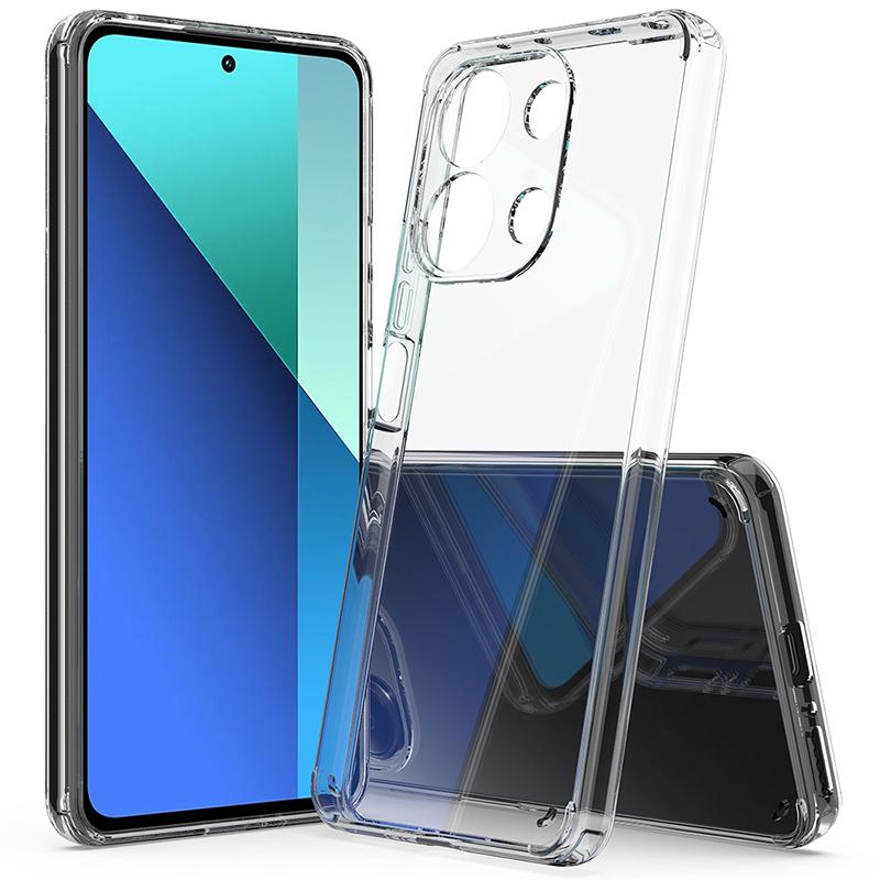 

Для Xiaomi Redmi Note 13 4G Чехол Устойчивый к царапинам ТПУ+Акрил Прозрачный Чехол для телефона A