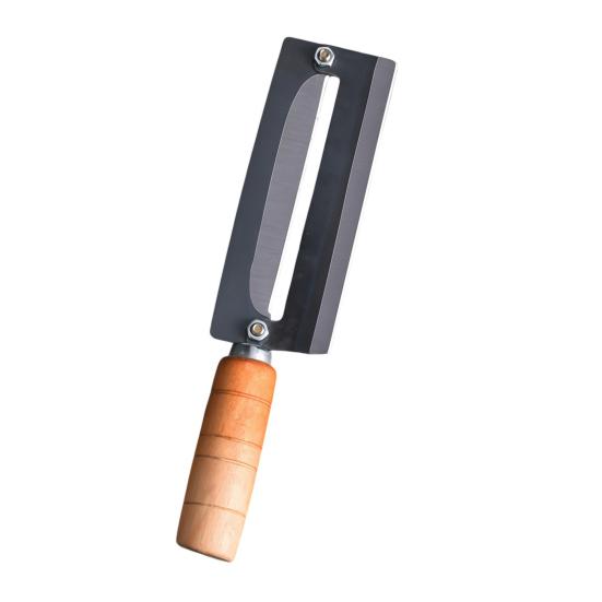 Škrabka na cukrovou třtinu a ananas s dřevěnou rukojetí z vysoce uhlíkové oceli Zeleninová a ovocná škrabka pro silné slupky Ergonomická Nerezová Nezbytnost do kuchyně
