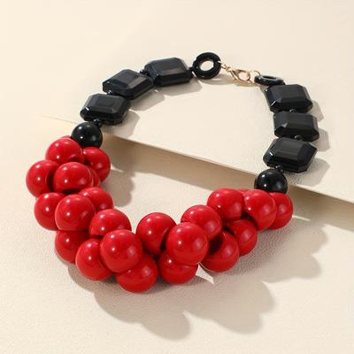 Elegant Vintage-Inspired Handcrafted Resin Necklace for Women - Perfect for Parties & Festivals