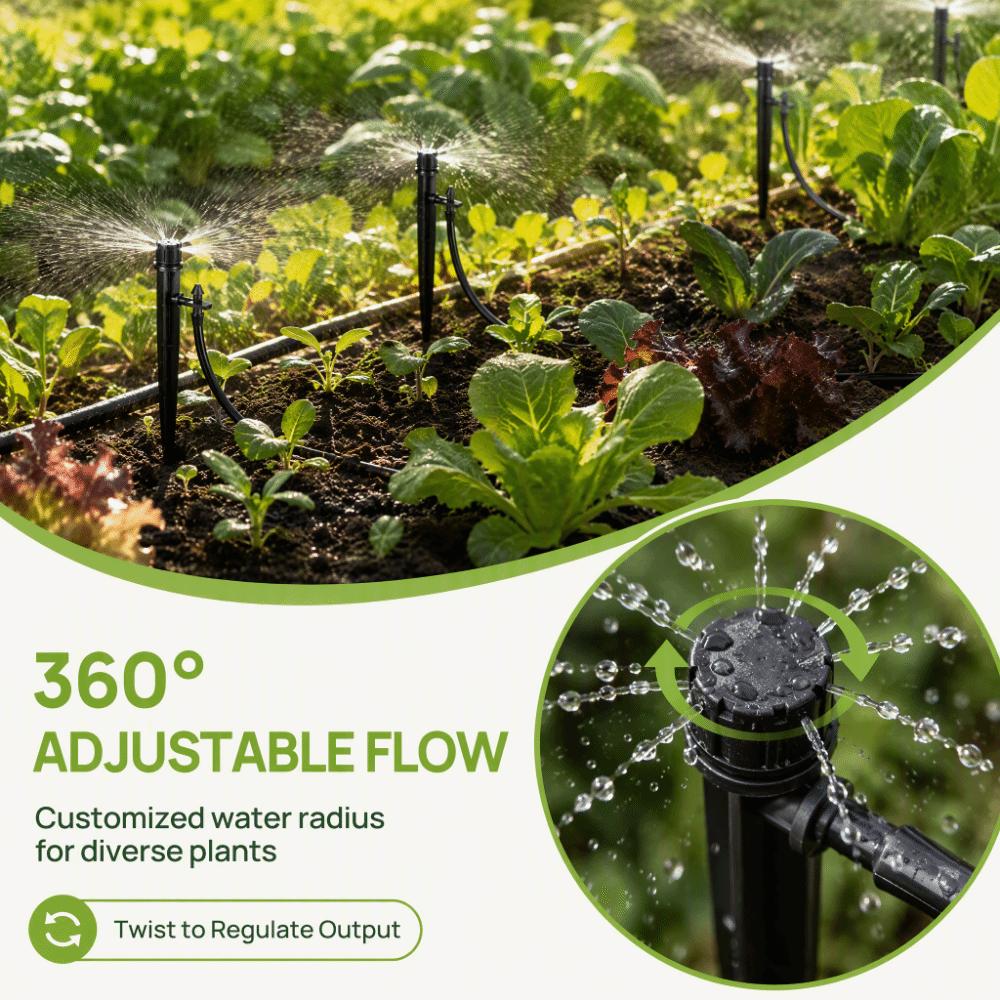 50PCS 8 hole outlet irrigation dripper Plastic micro sprinkler emitter  Lawn Watering