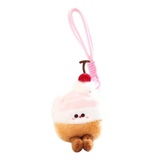 Cute Cake Plush Keychain Soft Dessert Stuffed Animal Pendant Kawaii C