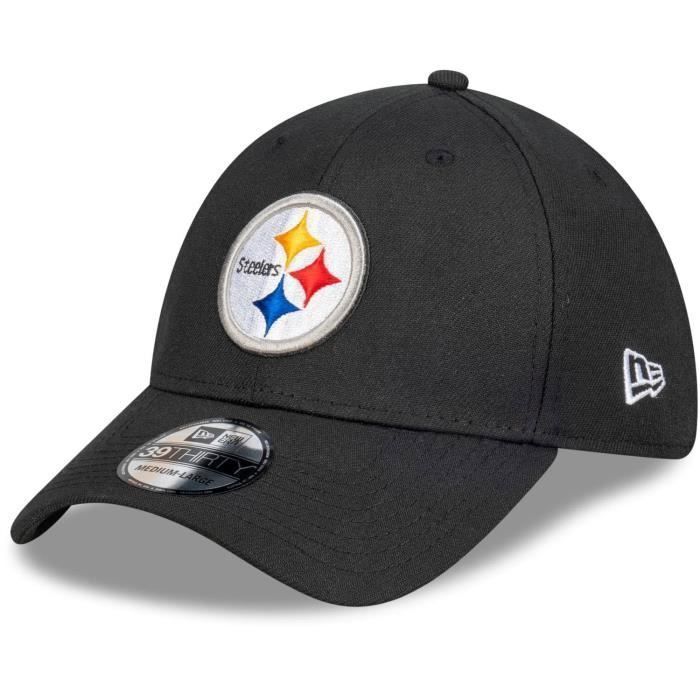 Casquette 39Thirty - New Era - Pittsburgh Steelers - Blanc - Sportswear - Stretch Fit