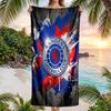 Rangers FC Aufdruck Schnelltrocknendes Strandtuch Mikrofaser Saugfähig Tragbar Reise Schwimmtuch
