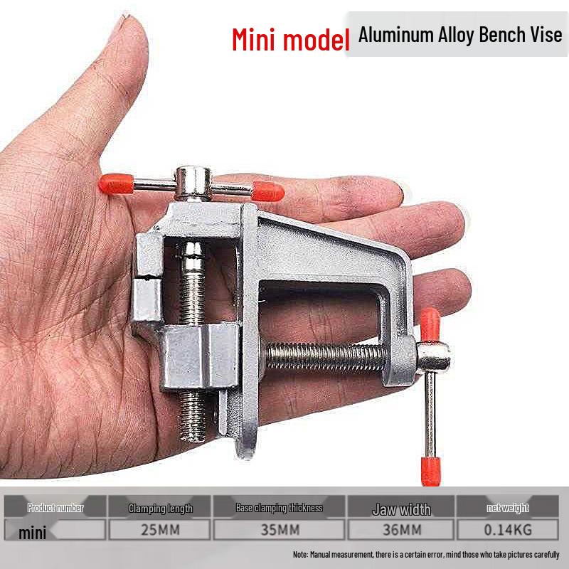 360° Multi-Directional Mini Table Vise: Compact, Flat-Mouth Bench Vise for Household Use