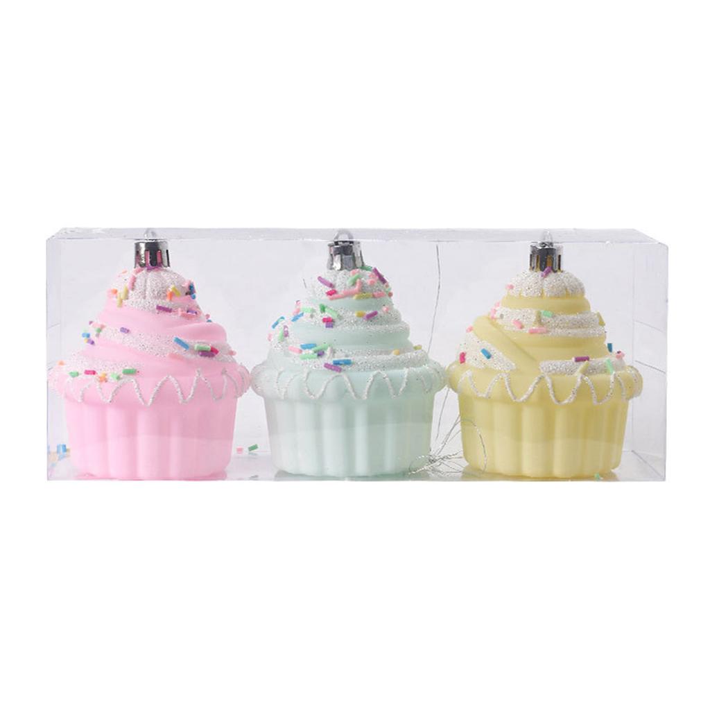 Elegant Candy Color Christmas Tree Hanging Pendant Colorful Baubles for Holiday Decoration Indoor and Outdoor Ornament