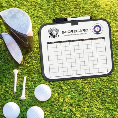 Golf-Anzeigetafel, Anzeigetafel mit Marker und Radiergummi, doppelseitig, Zubehör für das Spiel