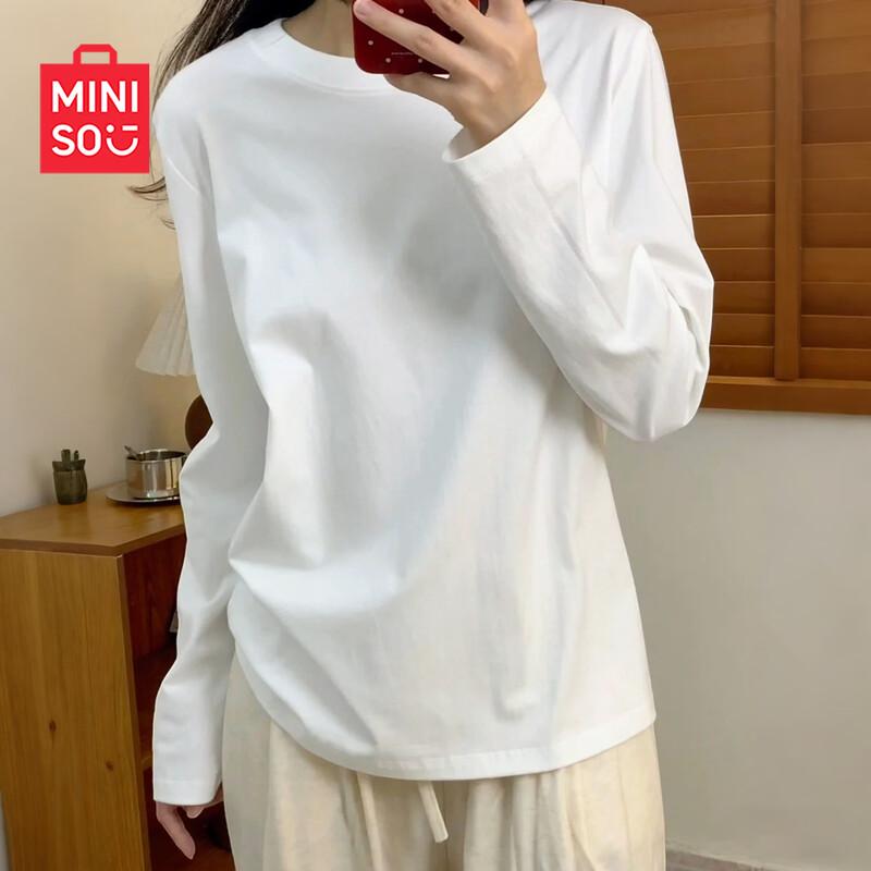 MINISO Women s Pure Cotton Long Sleeve T-Shirt M