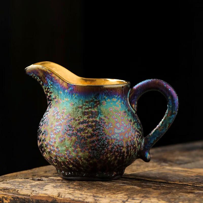 Chaxun Iridescent Gilded Temmoku Jian Zhan Master Teacup 210ml