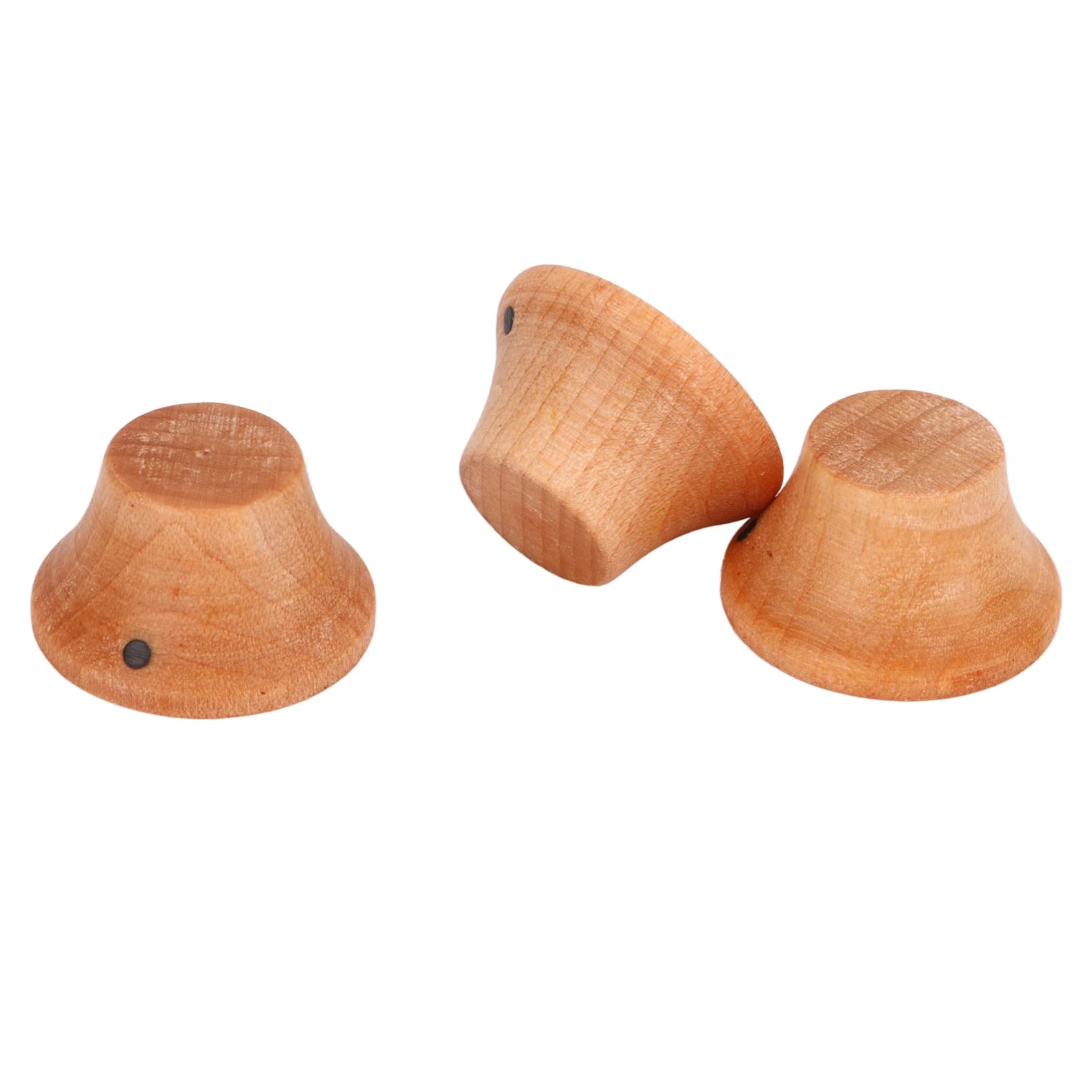 

3 Pieces Electric Guitar Knobs, Wooden Guitar Volume Control Knobs, Professional Accessories (Maple)