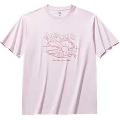 Comfortable Breathable Versatile Loose Short Sleeve T-Shirt Women Tops Ice-Cream-Pink 162528104-2