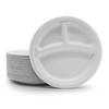 Disposable Dinner Plates, Thickened Food-grade Tableware, Round Snack Plates, Barbecue Plates, Buffet Paper Plates, Three-grid Paper Plates