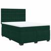 Cadre de lit avec matelas - Maison Exclusive - Velours vert foncé - 140x200cm - Tête de lit réglable
