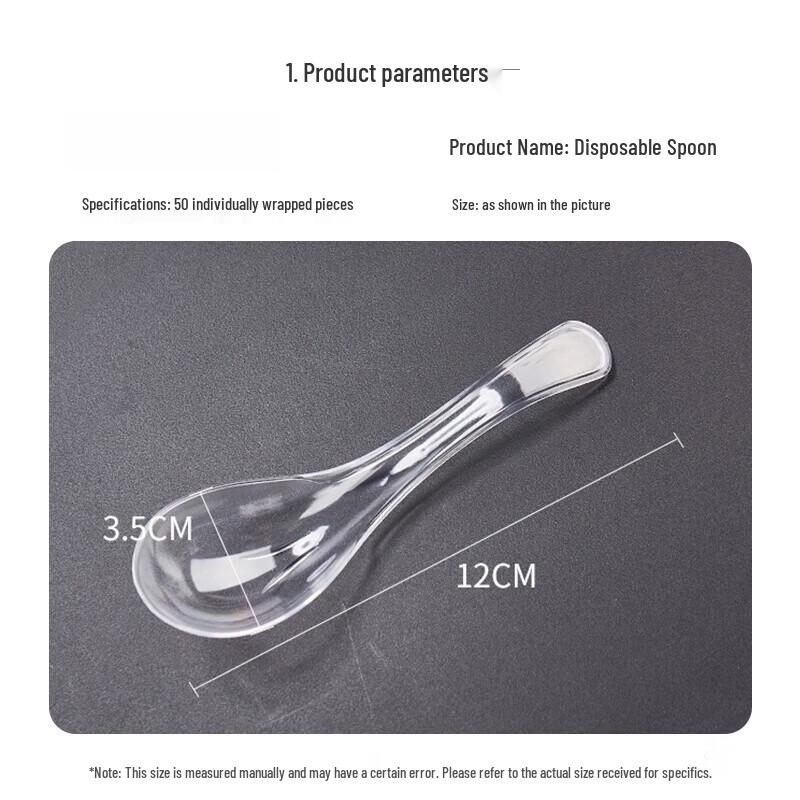 MARYYA Thickened Disposable Plastic Spoons