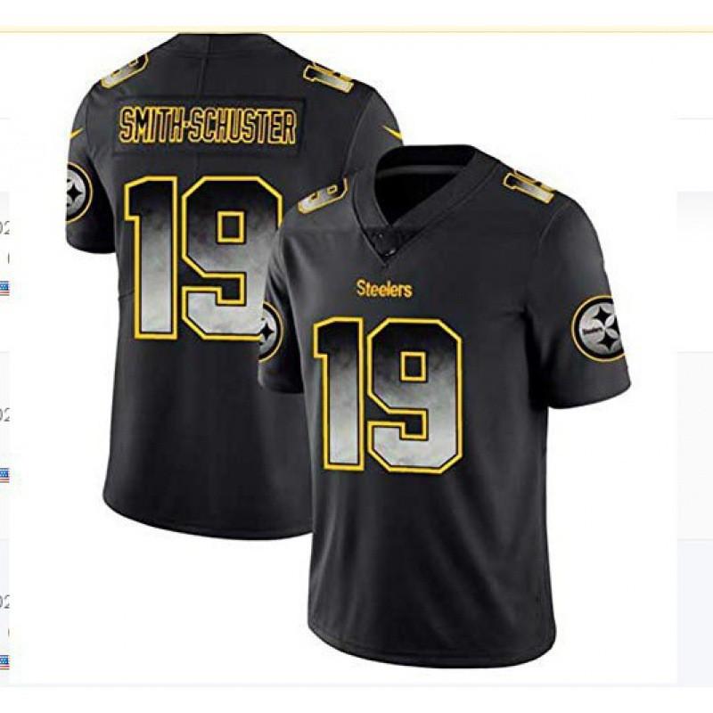 Pittsburgh Steelers NFL Football Jersey Mens Cotton Blend Team Uniform 90 Watt 30 Conner 55 Bush 19 Smith-Schuster Black Gold