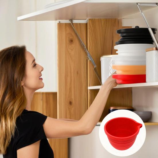 Silicone Bowl Cover for KitchenAid 5 Qt Mixer Collapsible Reusable Liner And Lid Space Saving Kitchen Essential