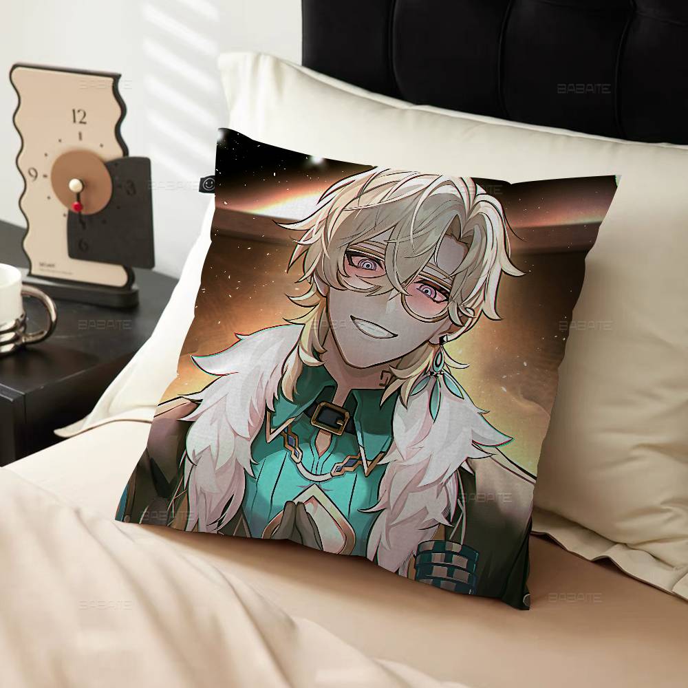 Game Honkai Star Rail Aventurine Pillow Cushion Cover Pillowcase Living Room Sofa Home Decor Customized