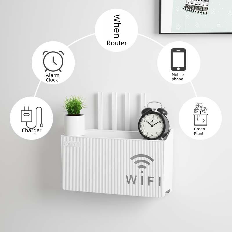 Wireless Router & TV Box Wall Mount - No Drilling Required