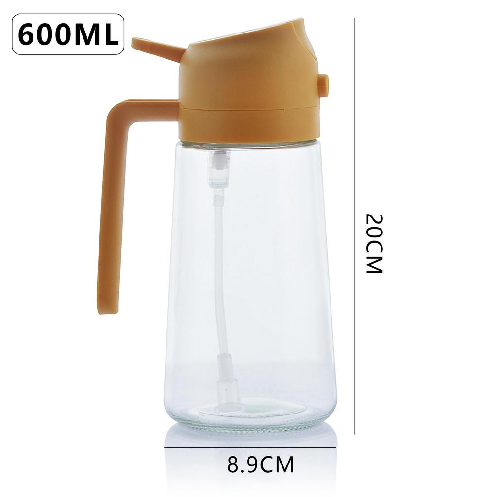 Large Capacity Leak-Proof Oil Spray & Pour Pot with Cover and Handle