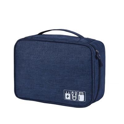 New Travel Digital Data Line Storage Bag Large Capacity Anti-moisture Grid Multi-functional Headphone Charger Finishing-ag