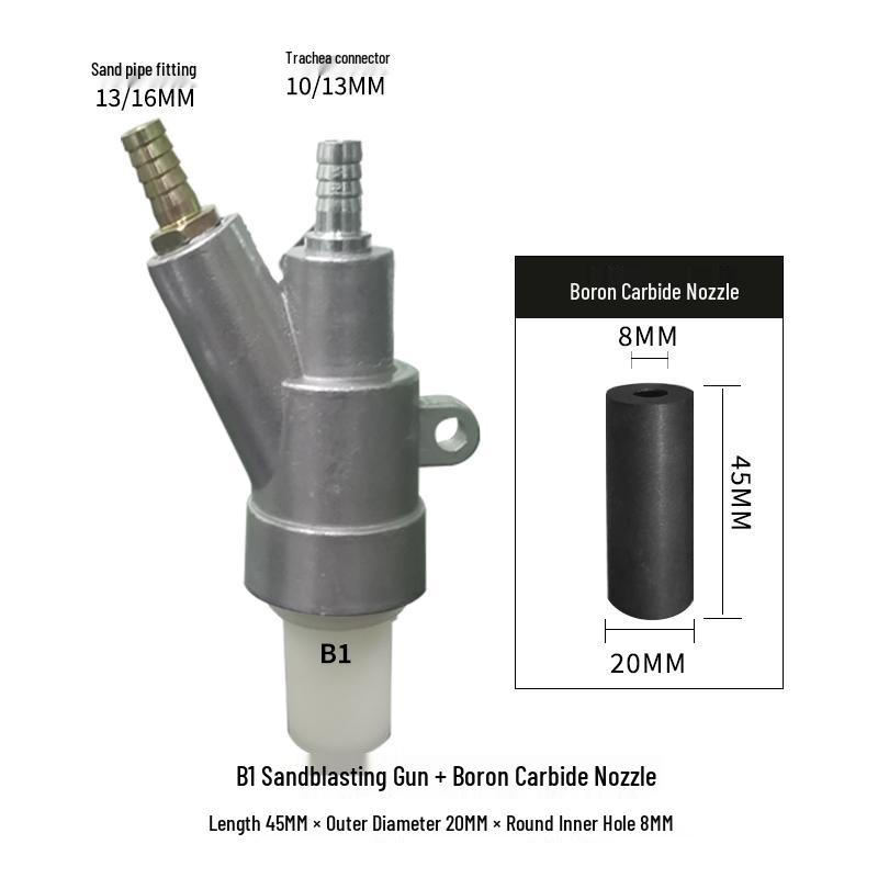 Type B Boron Carbide Sandblasting Nozzle for Manual & Automatic Rust Removal Machines