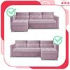 Varius Corner Sofa Bed with Sleeping Function Family Furniture Cornea Lilac Pink