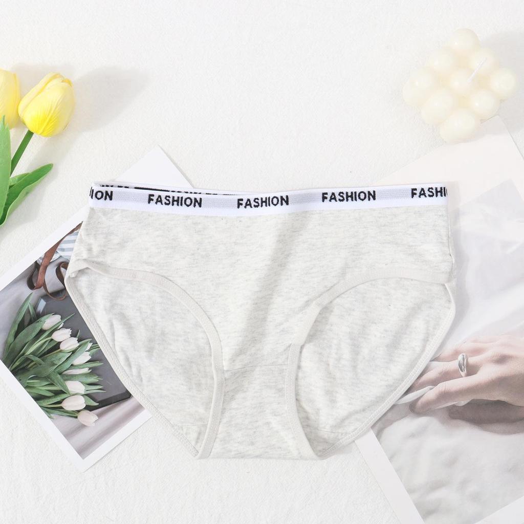 Women's Pure Cotton Mid-Waist Candy Color Briefs
