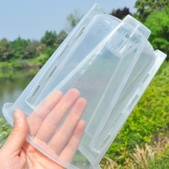 Clear Orchid Pot Breathable Flower Pot with Saucer Plant Pot with Side Ventilation Holes Drainage for Phalaenopsis Healthy Growth