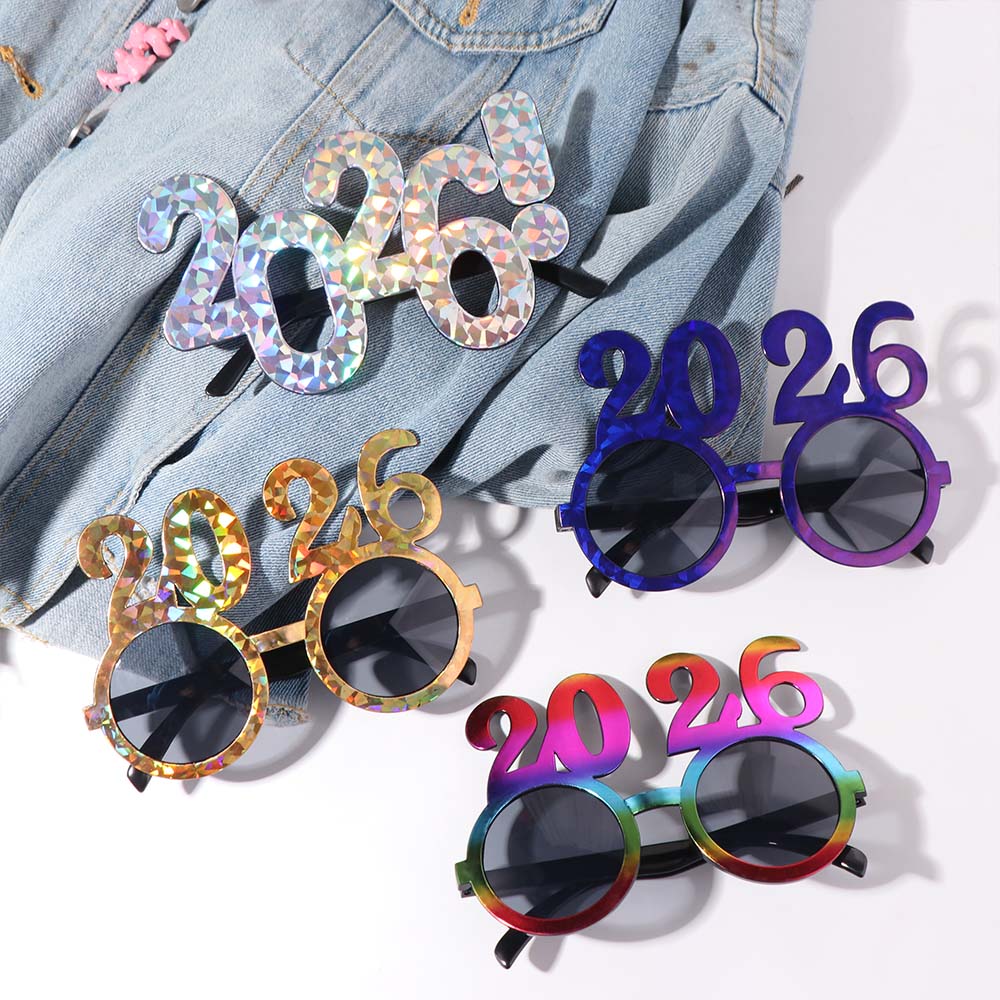 Shiny Christmas Glasses Sweet New Year Decorative Sunglasses Party Decoration