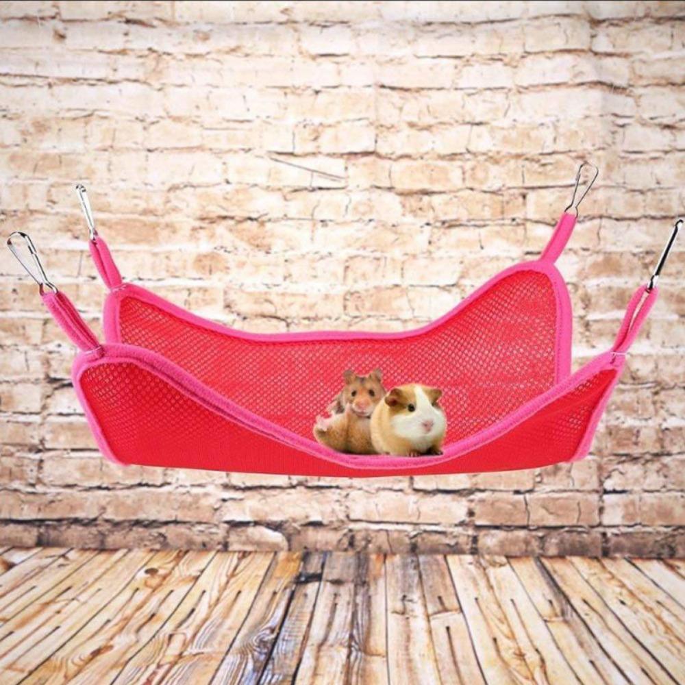 

Washable Soft Mesh Cloth Hangable Mouse Hammock Pet Accessories Guinea Pig Bed Rodents Hammock S
