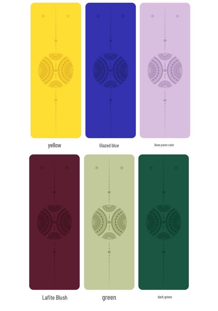 Exquisitely Carved Non-Slip Dual-Sided Yoga Mat - Sweat-Absorbing Natural Rubber for Home & Studio Use