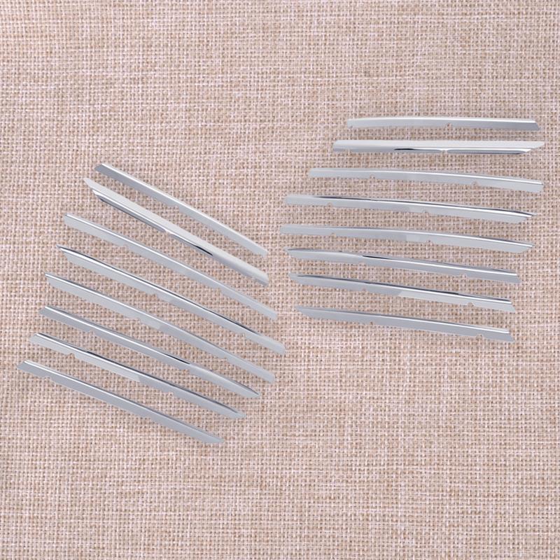 1 Set Front Lower Bottom Grille Cover Trim Fit For Peugeot 3008 GT 2017 2018   Silver Stainless Steel