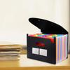 12/24Pockets Expanding File Folder A4 Size Filing Folder Organizer Large Capacity Portable Accordian File Box For Classroom Offi