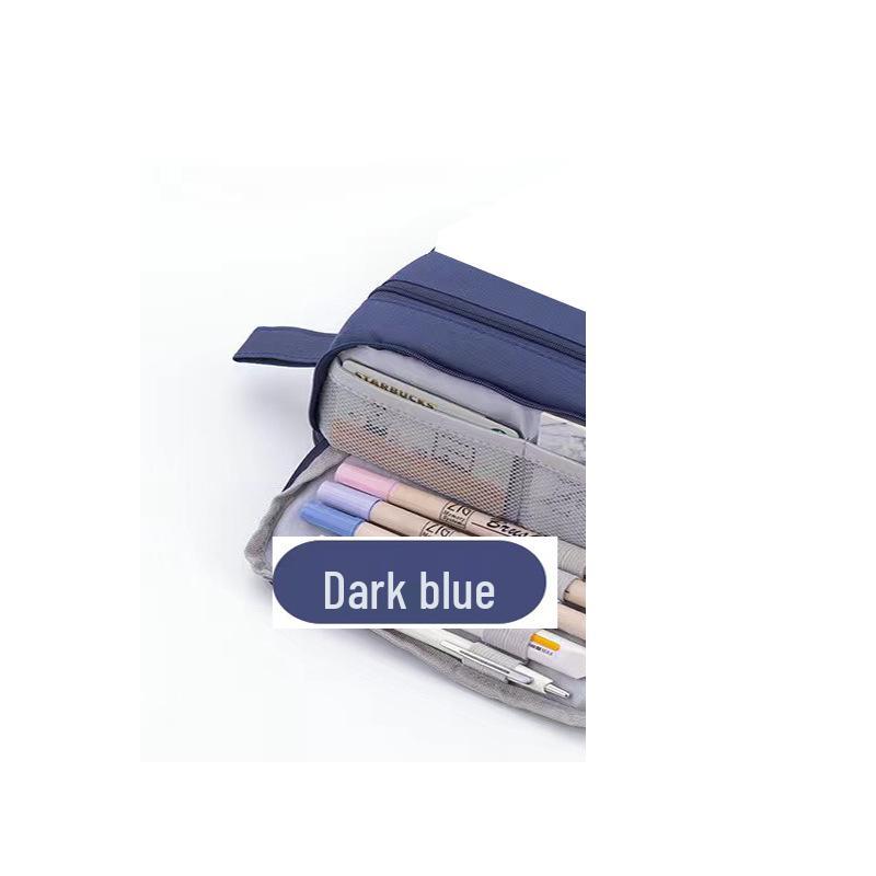 Capybara Girl Large Capacity Double-Layer Pencil Case with Double-Opening Window - Stylish & Unique.