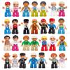 Duplo Фігурки Член Сім'ї Поліцейський Лікар Великий Розмір Будівельні Блоки Diy Освіта Дитячі Іграшки