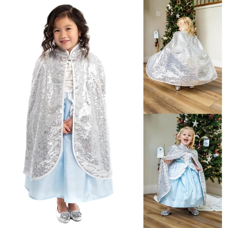 Girls Dress Cape Princess Cape Party Cosplay Cloak Halloween Cosplay Cloak Party Supplies for Masquerade Parties