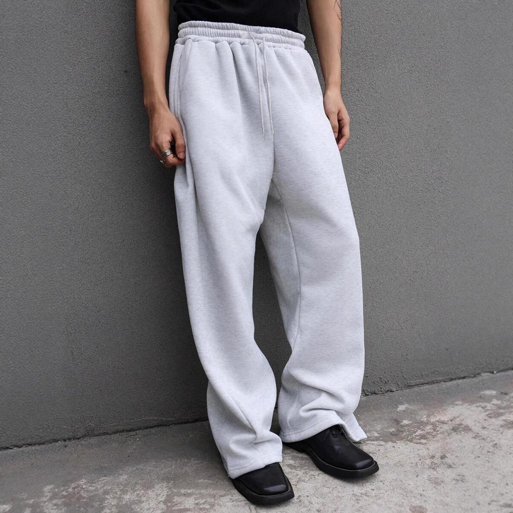 Couple Set Y2K Baggy Joggers Oversized Streetwear Pants Men Women Pure Color Cargo Pants for Running Workout