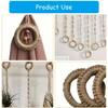 40Pcs Natural Wood Rings for Craft, Pendant Connectors Wood Rings Circles for Craft, Jewelry Making, 8 Size 15-50mm