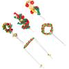 5 Pcs Parakeet Toy Christmas Day Decoration Chewing Toy Swing Stand for Pet BirdsChristmas 5 Pcs