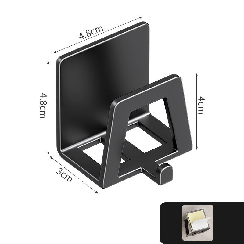 

Держатель для губки из углеродистой стали, самоклеящаяся полка для сушки губки в раковине, настенные крючки для хранения на кухне, держатели-органайзеры чёрный