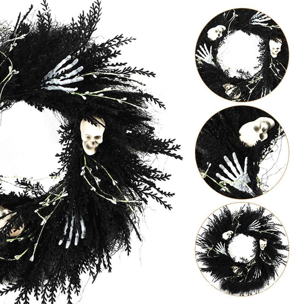 Dekoracja na imprezę Ręcznie robiona Zawieszka na drzwi Układ miejsca Halloweenowy wieniec