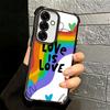 LGBT Rainbow Love Is Love Plating Phone Case For Samsung A17 A07 A37 A57 A16 A56 A15 A55 A14 A54 A13 A53 A26 A36 A25 A35 A24 A34