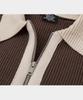 LETTERCOMO Teddy Blossom Essential Knit Zip-Up Brown