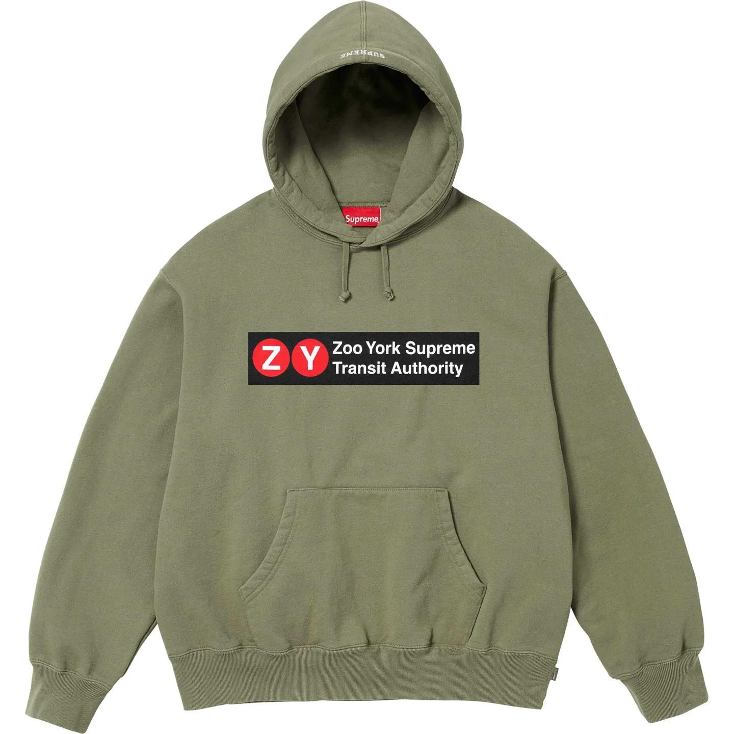 Supreme Zoo York Hooded Sweatshirt Light Olive XL