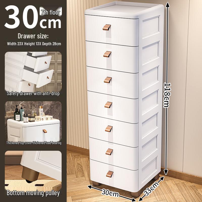 Szafka wielowarstwowa z wąską szczeliną i szufladami o wymiarach 18/25/30 cm do kuchni i łazienki