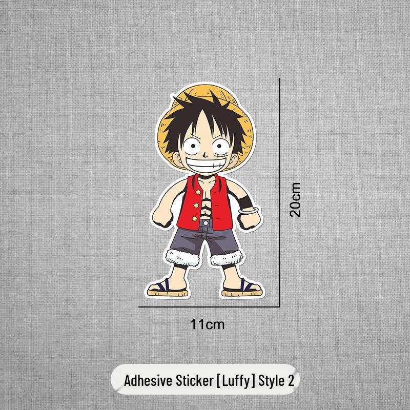 One Piece Anime Stickers: Luffy, Pirate Ship, Sanji Car Scratch Covers