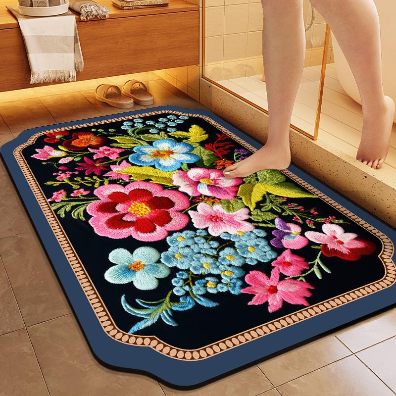 Home Quick-drying Absorbent Toilet Bathroom Door Special Absorbent Foot Mat Bathroom Kitchen Door Bathroom Anti-slip Mat