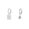 2024 Asymmetrical Geometric Square Earrings - Unique High-End Design for Lucky Charm and Elegant Style
